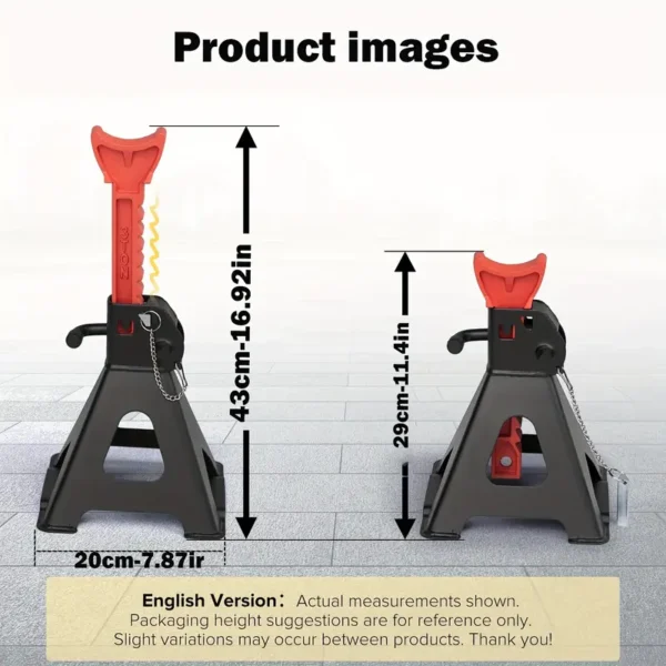Durable 2pcs Adjustable Jack Stands