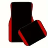 Set of 4 Red Vertical Striped Car Floor Mats