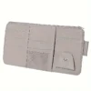Gray PU Leather Car Visor Organizer