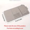 Gray PU Leather Car Visor Organizer
